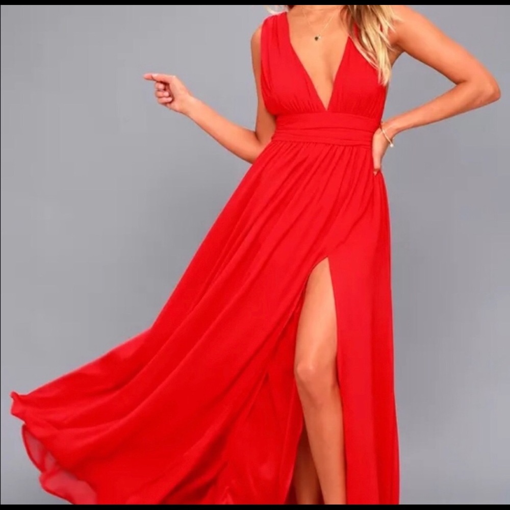 LuLus Heavenly Hues Red Dress